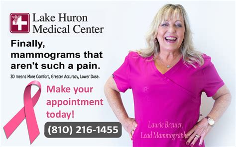 Lake Huron Medical Center Is Offering Free Mammograms Throughout The Month Of October Lake