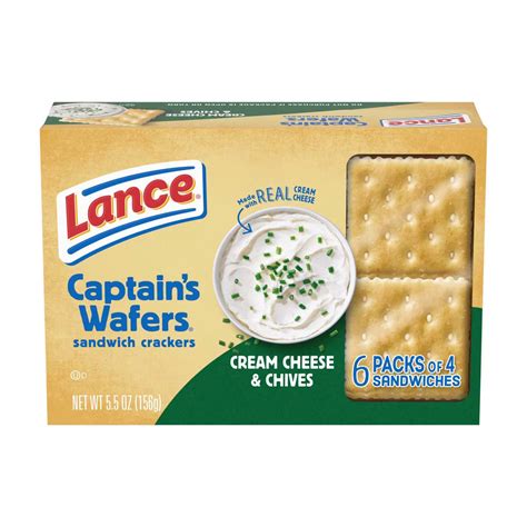 Lance Captain Amp 39 S Wafers Cream Cheese Amp Chives Sandwich Crackers 1 37 Oz Lance Captain Amp 39 S Wafers Cream Cheese Amp Chives Sandwich Crackers 1 37 Oz