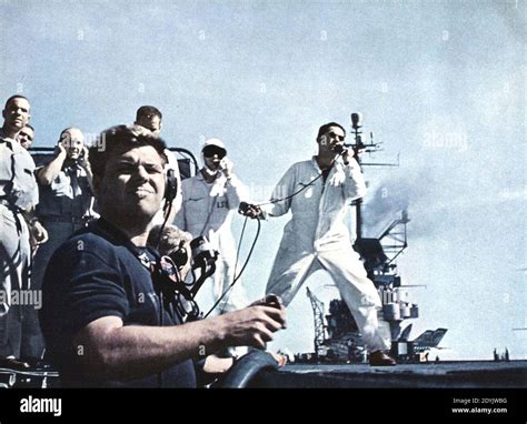 Landing Signal Officers Aboard Uss Lexington Cva 16 C1961 Stock Photo