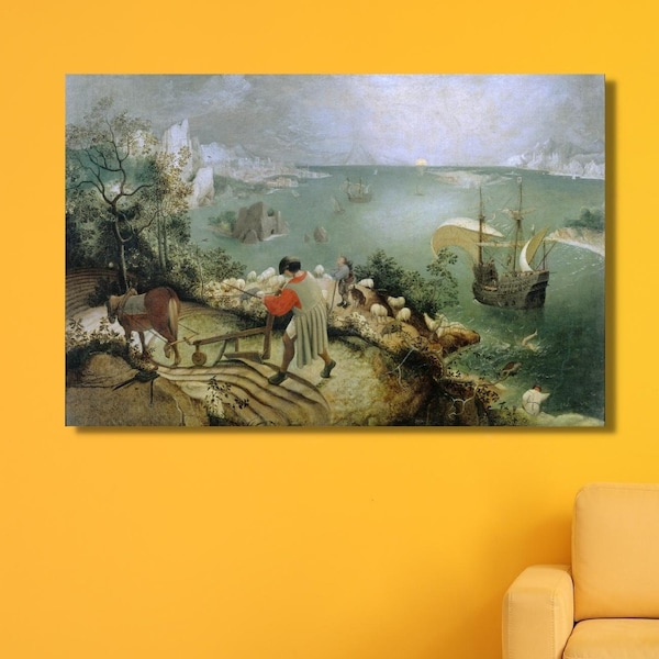 Landscape with the Fall of Icarus Painting