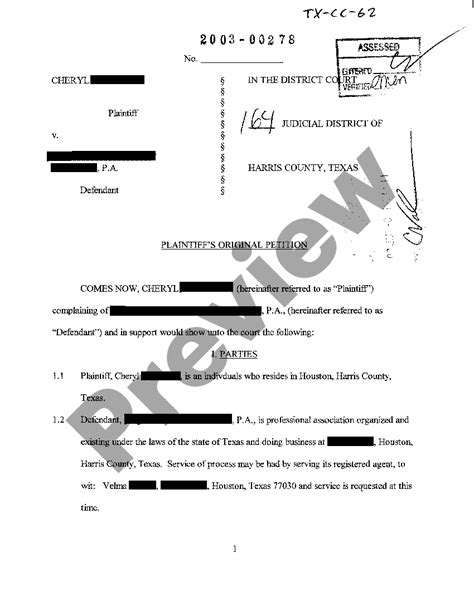 Laredo Texas Plaintiff S Original Petition For Medical Malpractice