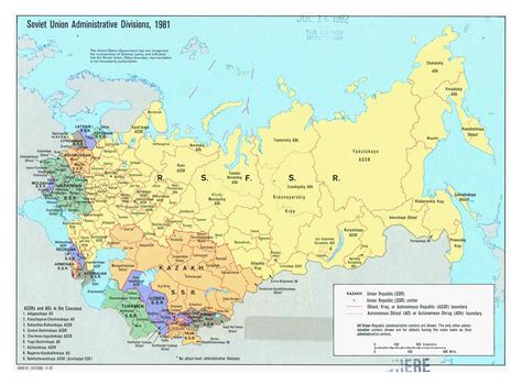 Large Detailed Administrative Divisions Map Of The Ussr 1981 U S S Large Detailed Administrative Divisions Map Of The Ussr 1981 U S S