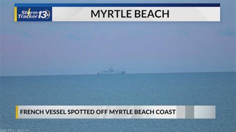 Large Ship Sighted Off Myrtle Beach Coast On Sunday Laying Subsea