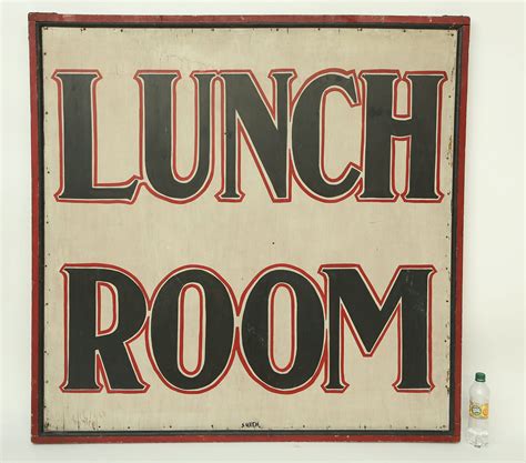 Large Vintage Amp Quot Lunch Room Amp Quot Painted Wood Sign Large Vintage Amp Quot Lunch