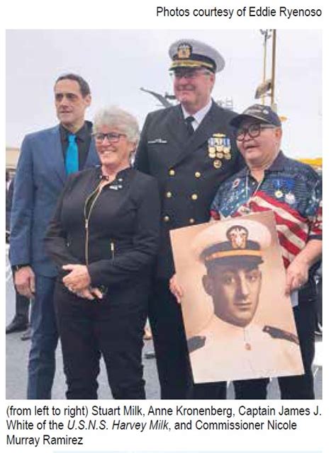 Launch Of The U S N S Harvey Milk Marks Historic Veterans Day Observance San Francisco Bay Times San Francisco Bay Times