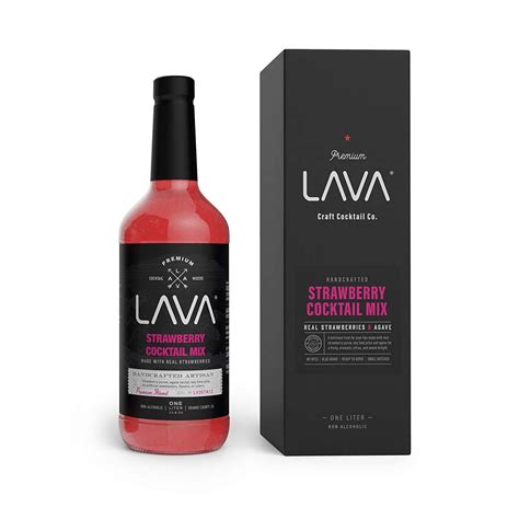 Lava Premium Strawberry Margarita Mix Strawberry Daiquiri Mix 33 8Oz