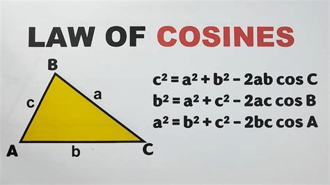 Law Of Cosines In Solving Oblique Triangles Mathteachergon Youtube