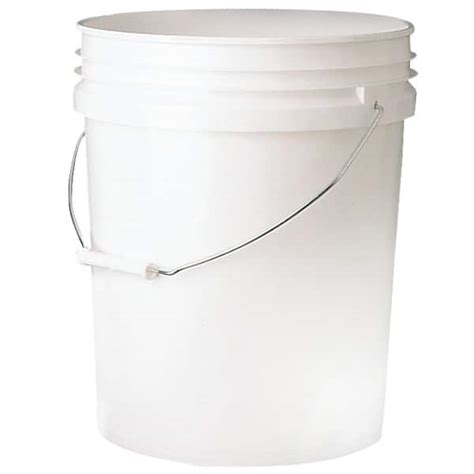 Leaktite 5 Gal 70Mil Food Safe Bucket White 005Gfswh020 The Home Depot