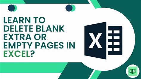 Learn To Delete Blank Extra Or Empty Pages In Excel Learn To Delete Blank Extra Or Empty Pages In Excel
