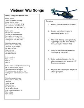 Learning About The Vietnam War Through Famous Songs By Jason Nowaczyk