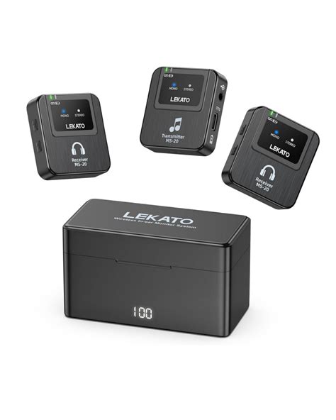 Lekato Ms 20 In Ear Monitor W Charge Case 2 4G Stereo Wireless System