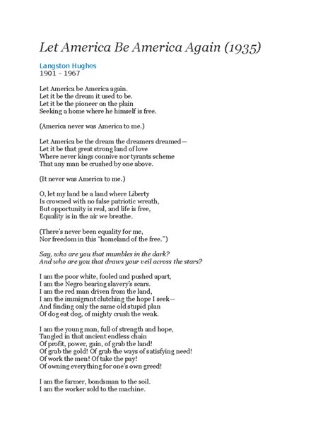 Let America Be America Again By Addison Eads