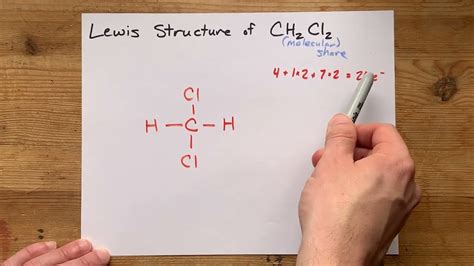 Lewis Structure Of Ch2cl2 Dichloromethane Methylene Chloride Youtube