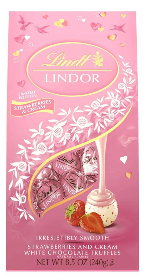 Lindor Pink Strawberries Cream Truffles