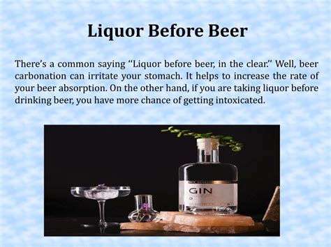 Liquor Before Beer In Drinking Order