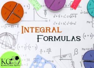 List Of All Integral Formulas With Guide Knowledge Glow