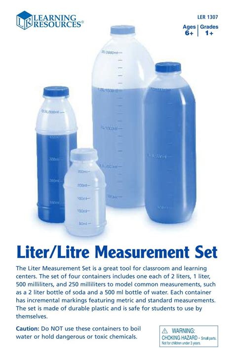 Liter Litre Measurement Set