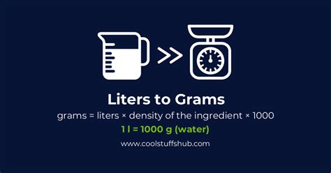 Liters To Grams Conversion L To G
