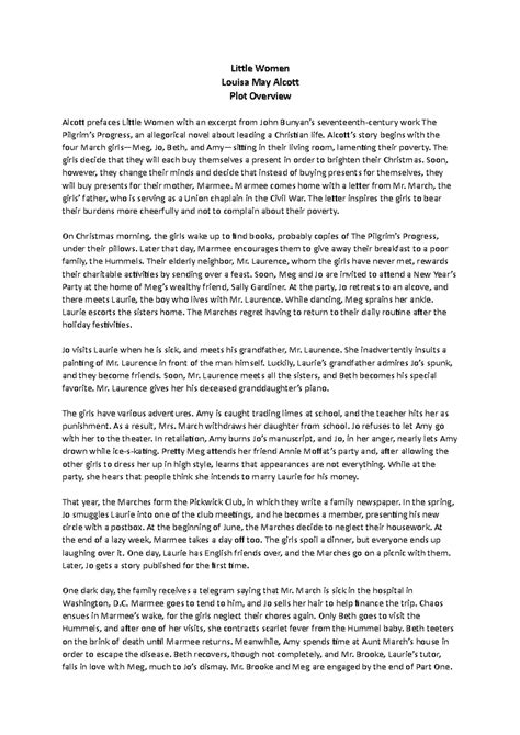 Little Women Summary: Uncover Character Secrets