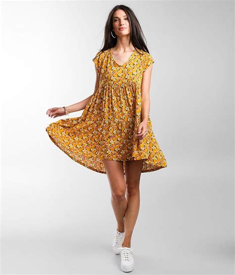 Live Amp Let Live Floral Babydoll Dress Women Amp 39 S Dresses In Yellow Buckle