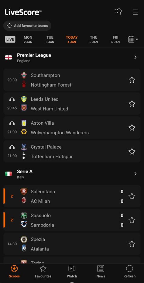 Livescore Live Sports Scores On The App Store
