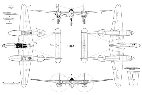 Lockheed P 38 Lightning Blueprint Download Free Blueprint For 3D Modeling