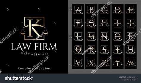 Logo Del Abogado Alfabeto Completo A Vector De Stock Libre De