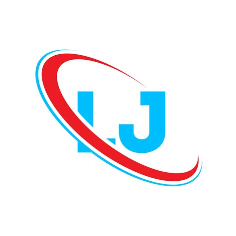 Logotipo De Lj Dise O Lj Letra Lj Azul Y Roja Dise O Del Logotipo De