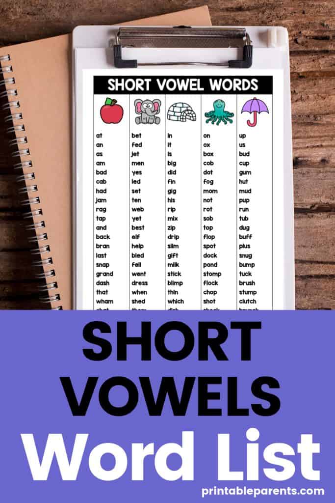 Long and Short Vowel Sounds List