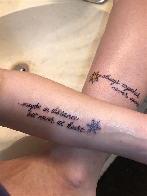Long Distance Best Friend Tattoos