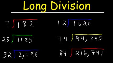 Long Division How To Do Long Division Examples Solutions