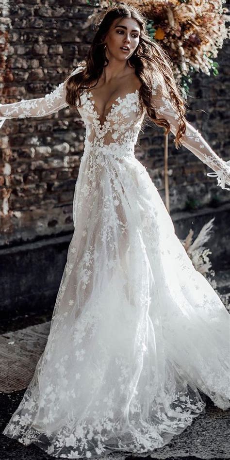 Unveiling the Allure of Long Sleeve Bohemian Wedding Dresses