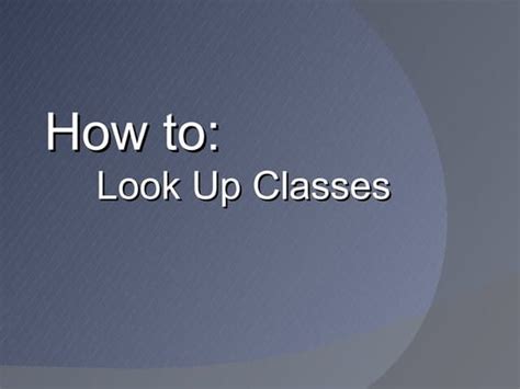 Find Local Look Up Classes Near You