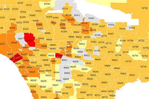 Los Angeles California Ca Zip Code Map Locations Demographics