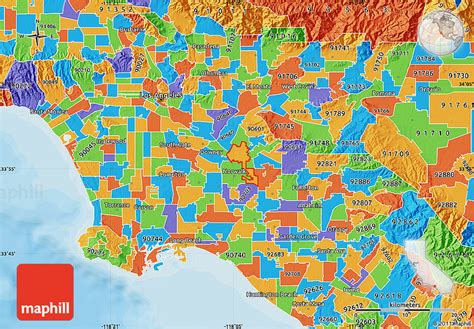 Los Angeles California Zip Code Map Los Angeles County Map South Los Angeles California Zip Code Map Los Angeles County Map South