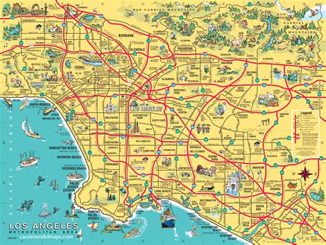 Los Angeles Metropolitan Area Map Los Angeles Metropolitan Area Map