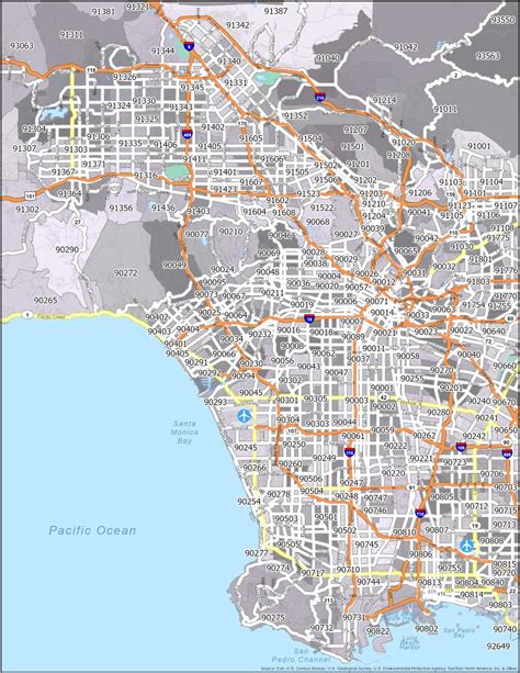 Los Angeles Zip Code Map Gis Geography Los Angeles Zip Code Map Gis Geography
