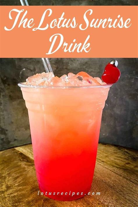 Lotus Sunrise Drink With Vanilla And Strawberry Flavors