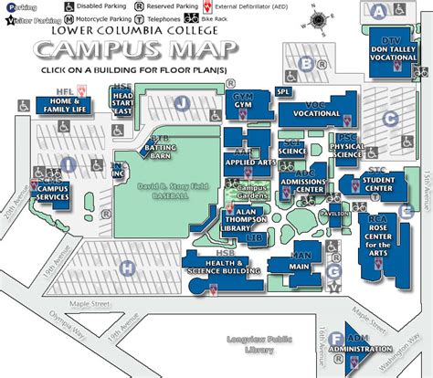 Lower Columbia College Campus Map Map