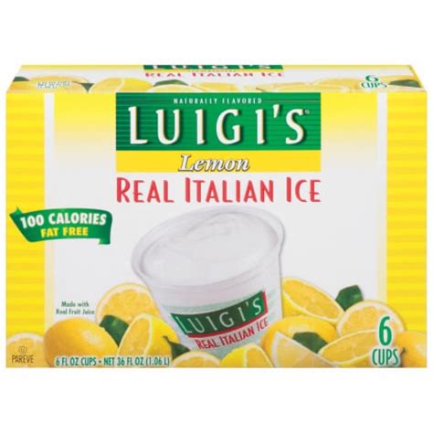 Luigi S Lemon Italian Ice 6 Ct Fry S Food Stores Luigi S Lemon Italian Ice 6 Ct Fry S Food Stores