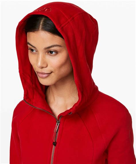 Lululemon Scuba Hoodie Light Cotton Fleece Dark Red Lulu Fanatics