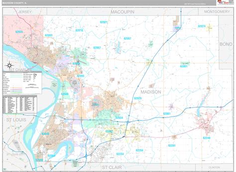Madison Wall Map Premium Marketmaps