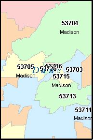 Madison Wisconsin Zip Codes Map And Full List