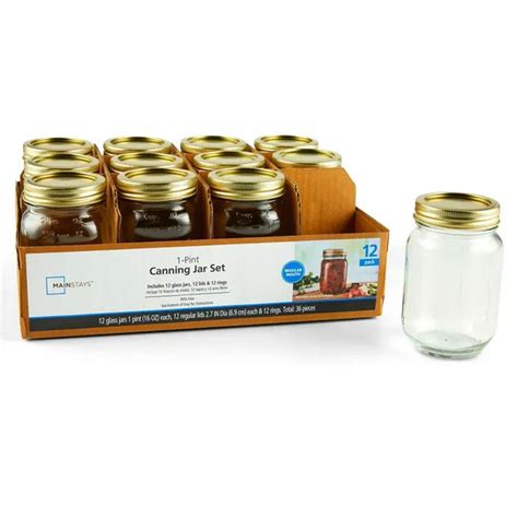 Mainstays Canning Jar Set 12 Each Mainstays Canning Jar Set 12 Each