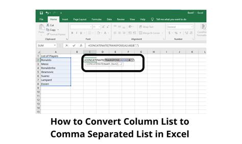 Make Multiple Cells In A Column Come Out As A Comma D List Based On Certain Criteria Custom Vba Equation Microsoft Q A