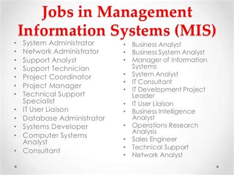 5 MIS Jobs