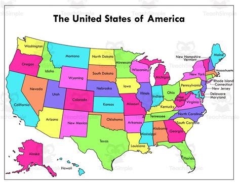 Map Of America Labeled