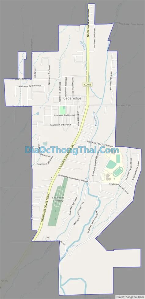 Map Of Cedaredge Town Thong Thai Real Map Of Cedaredge Town Thong Thai Real