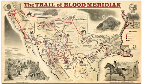 Map Of Cormac Mccarthy S Blood Meridian In 2025 Blood Meridian