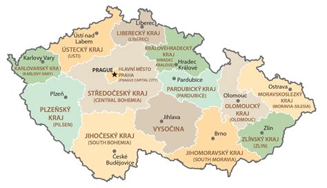 Map Of Czechia Czech Republic With Cities And Regions The Facts Institute